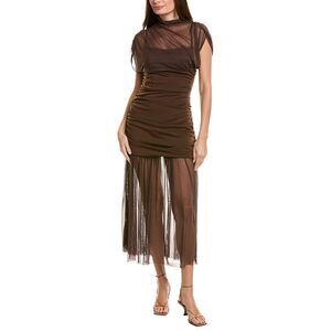 Ipponelli Womens  Midi Dress, Brown